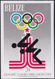 Stamp, Swimming, Belize,  , Olympic Games, Sports, Swimming