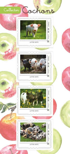 Mini Sheet, Domestic Animals : Pigs, France,  , Animals (Fauna), Mammals, Pigs