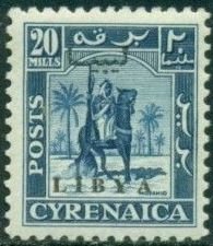 Cyrenaica, Overprinted in Black