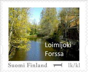 Stamp, Day of Stamps - Forssa, Loimi river, Finland,  , Landscapes, Rivers
