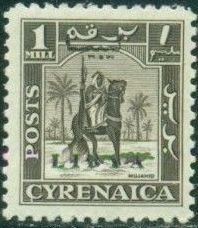 Cyrenaica, Overprinted in Black