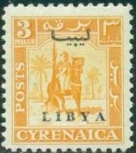 Cyrenaica, Overprinted in Black