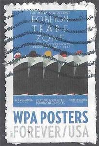Stamp, WPA Posters: Foreign Trade Zone, United States of America,  , Promotional Posters, Ships, Trade