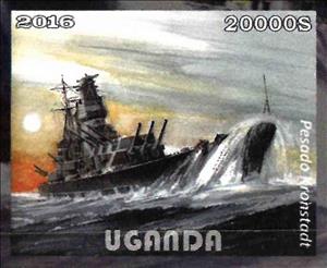 Stamp, Pesado Kronstadt, Cinderellas,  , Warships
