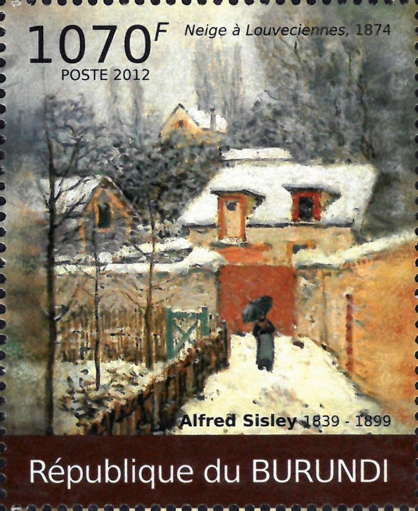 "Snow in Louveciennes", 1874