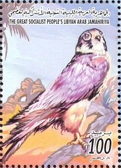 Stamp, Falco tinnunculus, Libya,  , Birds of Prey, Falcons