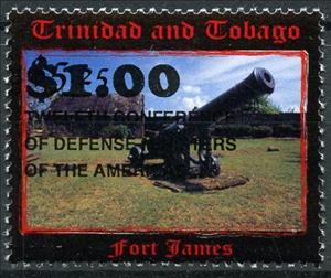 Stamp, 12th Conference of Defense Ministers of the Americas, Trinidad and Tobago,  , Conferences, Diplomacy, Fortresses / Strongholds