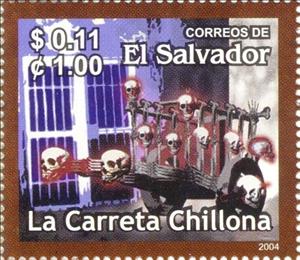 Stamp, The squeaky cart, El Salvador,  , Mythology