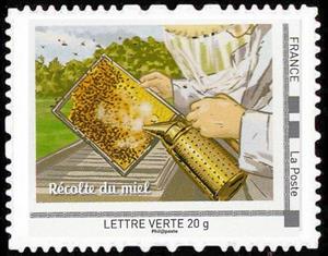 Stamp, The bees that's life Recolte du Miel, France,  , Animals (Fauna), Bees, Insects