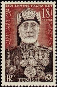 Stamp, Sidi Lamine Pacha Bey, Tunisia,  