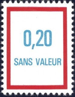 Stamp, Timbre fictif de cours d'instruction, France,  , Numbers