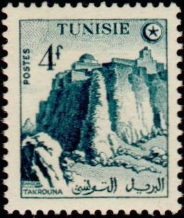 Stamp, Takruna, Tunisia,  , Tourism