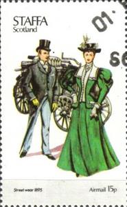 Stamp, Street wear 1895, Cinderellas,  , Clothing