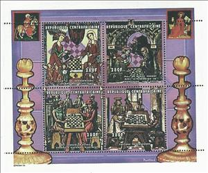 Mini Sheet, Chess, Central African Republic,  , Chess