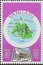 Stamp, Efate, Vanuatu,  , Maps, Islands