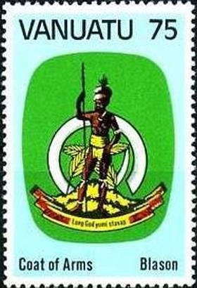 Stamp, State Coat of Arms, Vanuatu,  