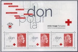 Souvenir Sheet, Red Cross, France,  , Red Cross and Red Crescent