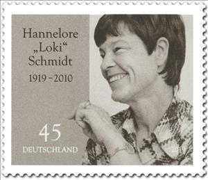 Stamp, Centenary of Birth of Hannelore Schmidt, Germany, Federal Republic,  , Famous People, Politics, Women