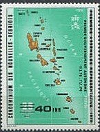 Former Stamp with Overprint of the New Value