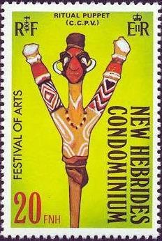 Stamp, Ritual Puppet, Vanuatu,  , Art, Crafts