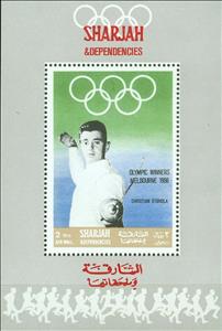 Souvenir Sheet, Christian d’Oriola (1928-2007), Sharjah,  , Fencing, Olympic Games