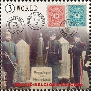 Stamp, Map of the Moresnet Neutral Zone, Belgium,  , First World War, Postal History, Stamps, Townscapes / City Views