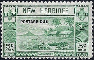 Stamps of 1938 with Overprint POSTAGE DUE - New HEBRIDES