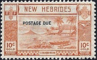 Stamps of 1938 with Overprint POSTAGE DUE - New HEBRIDES