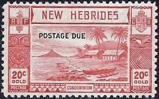 Stamps of 1938 with Overprint POSTAGE DUE - New HEBRIDES
