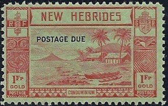 Stamps of 1938 with Overprint POSTAGE DUE - New HEBRIDES