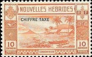 Stamps of 1938 with Overprint CHIFFRE TAXE - New HEBRIDES