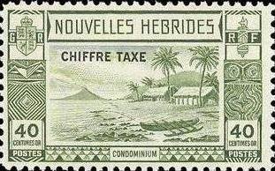 Stamps of 1938 with Overprint CHIFFRE TAXE - New HEBRIDES
