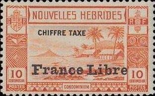As No. P16 - P20 with additonal Overprint FRANCE LIBRE - New