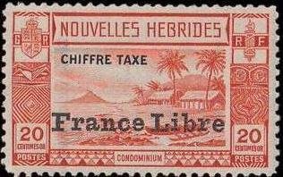 As No. P16 - P20 with additonal Overprint FRANCE LIBRE - New