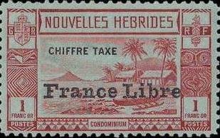 As No. P16 - P20 with additonal Overprint FRANCE LIBRE - New