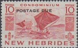 Stamps of 1953 with Overprint POSTAGE DUE - New HEBRIDES