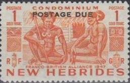 Stamps of 1953 with Overprint POSTAGE DUE - New HEBRIDES