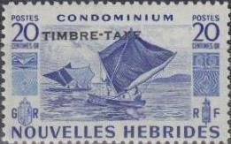 Stamps of 1953 with Overprint CHIFFRE TAXE - New HEBRIDES
