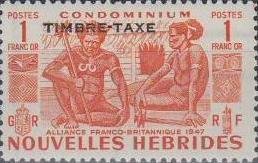Stamps of 1953 with Overprint CHIFFRE TAXE