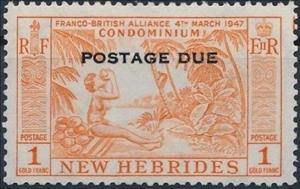 Stamp, Stamps of 1957 with Overprint POSTAGE DUE, Vanuatu,  , Landscapes