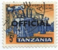 Stamp, Hale hydroelectric plant, Tanzania,  , Energy, Electricity