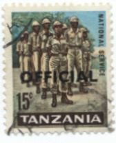Stamp, Army squad, Tanzania,  , Army