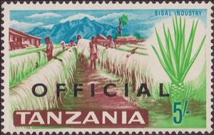Stamp, Sisal Plantation, Tanzania,  , Agriculture