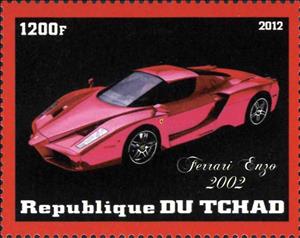 Stamp, Ferrari Enzo 2002, Cinderellas,  , Cars