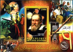 Souvenir Sheet, Galileo Galilei (1564-1642), Cinderellas,  , Famous People