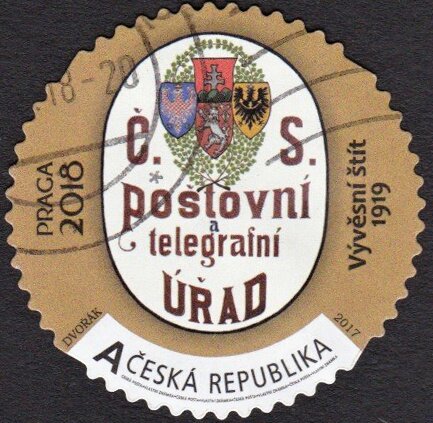 Historical postal shields - Signboard 1919