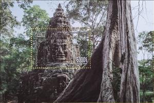 Souvenir Sheet, Kingdom Of Wonder : Mystical Angkor, Cambodia,  , Monuments, Temples, UNESCO World Heritage Sites