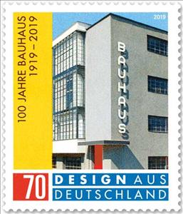 Stamp, Centenary of the Bauhaus Design Movement, Germany, Federal Republic,  , Architecture, Art, Buildings, Interior Design