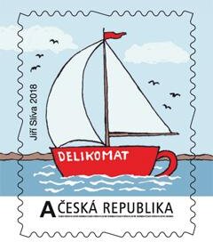 Stamp, Café Line, Personalized and Private Mail Stamps,  , Drawings, Ships