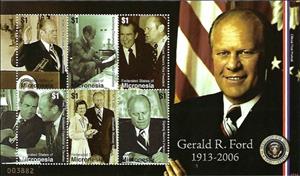 Mini Sheet, Gerald R. Ford, Micronesia, Federated States of,  , Heads of State